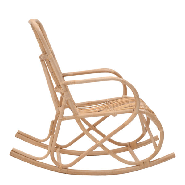 Κουνιστή πολυθρόνα Cormeny  rattan σε φυσική απόχρωση 68x109x103εκ