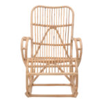 Κουνιστή πολυθρόνα Cormeny  rattan σε φυσική απόχρωση 68x109x103εκ