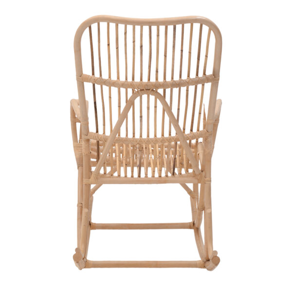 Κουνιστή πολυθρόνα Cormeny  rattan σε φυσική απόχρωση 68x109x103εκ