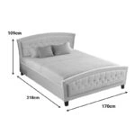 Κρεβάτι Camaro  ύφασμα σε μπεζ απόχρωση160x200εκ