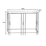 Κονσόλα Emiliane Inart χρυσό μέταλλο - γυαλί καθρέπτη 90x32x77εκ