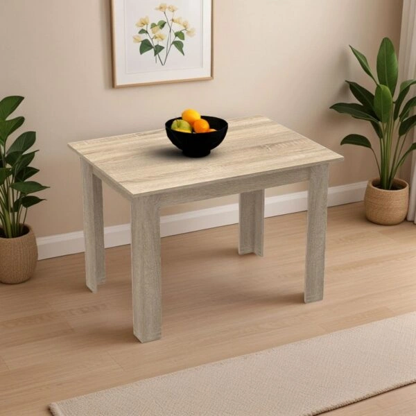 Τραπέζι Manka  σε sonoma απόχρωση 110x80x77εκ