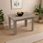 Τραπέζι Manka  σε sonoma truffle απόχρωση 110x80x77εκ