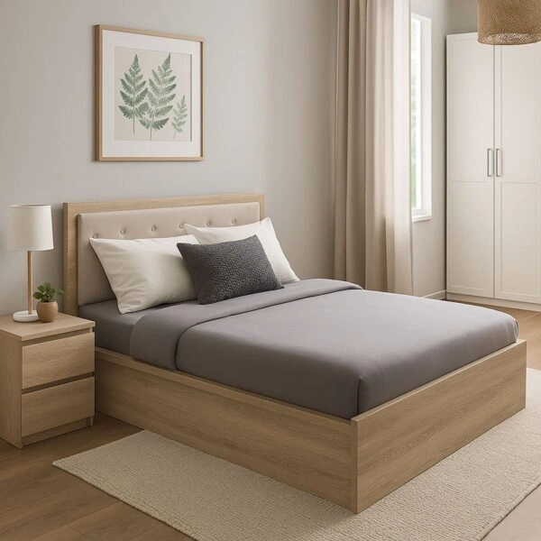 Κρεβάτι διπλό Vita Plus  σε sonoma απόχρωση 160x200εκ