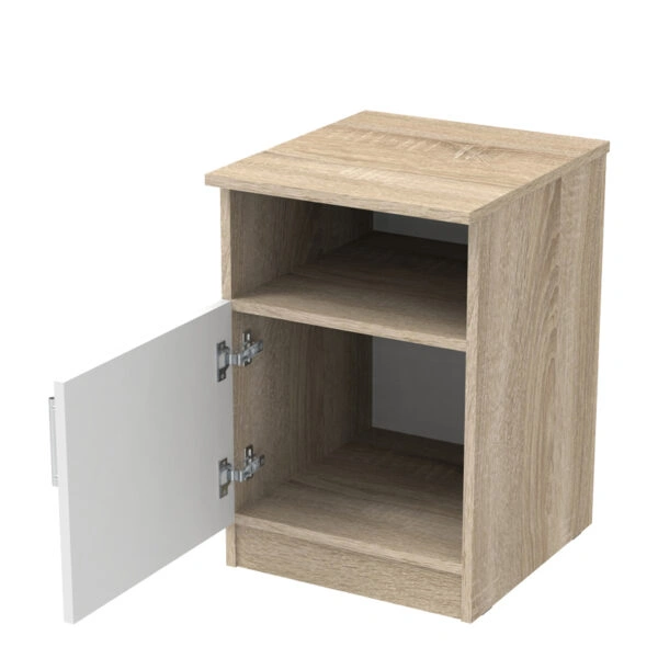 Κομοδίνο Galdi  σε sonoma-λευκή απόχρωση 40x45x60εκ