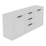 Μπουφές Doha  σε λευκή απόχρωση 180x45x80.5εκ