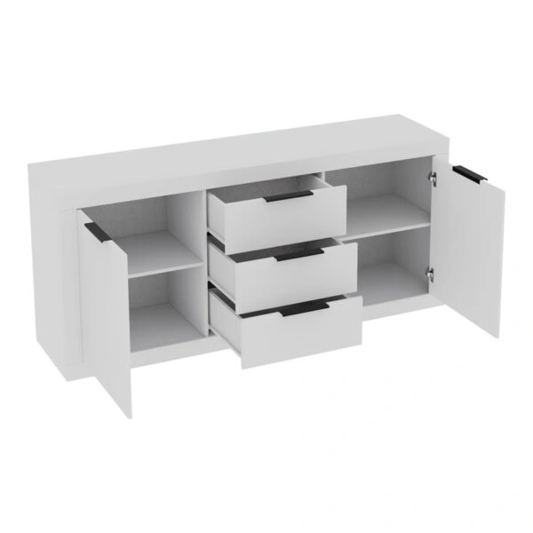 Μπουφές Doha  σε λευκή απόχρωση 180x45x80.5εκ