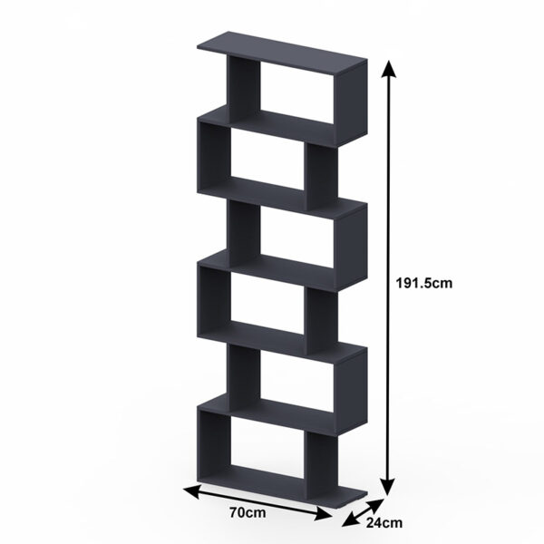 Βιβλιοθήκη Sezen σε oak απόχρωση 70x24x191.5εκ