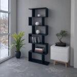 Βιβλιοθήκη Sezen  σε ανθρακί απόχρωση 70x24x191.5εκ