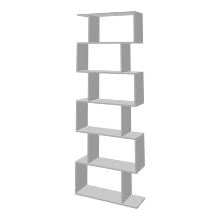 Βιβλιοθήκη Sezen  σε λευκή απόχρωση 70x24x191.5εκ