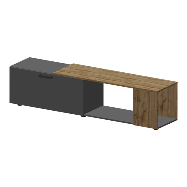 Σύνθετο σαλονιού Poelfy σε ανθρακί-oak απόχρωση 170x37.5x42εκ