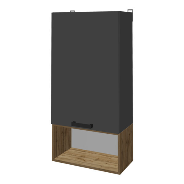 Σύνθετο σαλονιού Poelfy σε ανθρακί-oak απόχρωση 170x37.5x42εκ