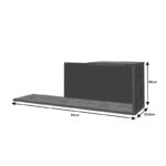 Σύνθετο σαλονιού Poelfy σε ανθρακί-oak απόχρωση 170x37.5x42εκ