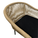 Πολυθρόνα αλουμινίου Legana  ανθρακί σκελετός--pe rattan σε φυσική απόχρωση 56x66x82εκ