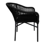 Πολυθρόνα αλουμινίου Legana  ανθρακί σκελετός- rattan 56x66x82εκ