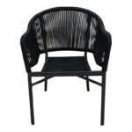 Πολυθρόνα αλουμινίου Legana  ανθρακί σκελετός- rattan 56x66x82εκ