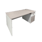 Γραφείο εργασίας Armadi με ντουλάπι  σε sonoma-λευκή απόχρωση 140x70x75εκ