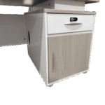 Γραφείο εργασίας Armadi με ντουλάπι  σε sonoma-λευκή απόχρωση 140x70x75εκ