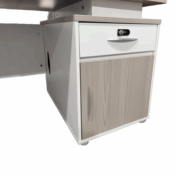 Γραφείο εργασίας Armadi με ντουλάπι  σε sonoma-λευκή απόχρωση 140x70x75εκ