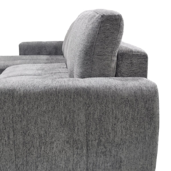 Γωνιακός αναστρέψιμος καναπές-κρεβάτι Vivad ύφασμα σε ανθρακί απόχρωση 275x164x91εκ