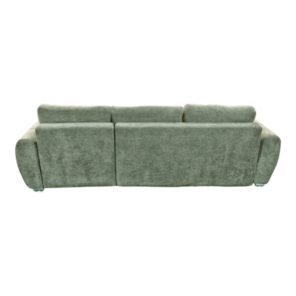 Γωνιακός αναστρέψιμος καναπές-κρεβάτι Vivad ύφασμα σε μέντα απόχρωση 275x164x91εκ