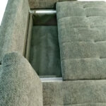 Γωνιακός αναστρέψιμος καναπές-κρεβάτι Vivad ύφασμα σε μέντα απόχρωση 275x164x91εκ