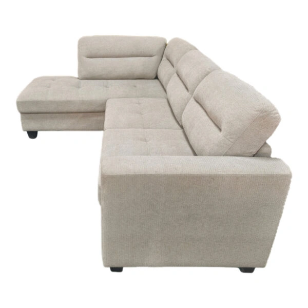 Γωνιακός καναπές δεξιά γωνία Camile ύφασμα σε μπεζ απόχρωση 270x174x95εκ
