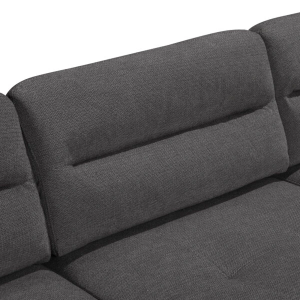 Γωνιακός καναπές αριστερή γωνία Camile ύφασμα σε ανθρακί απόχρωση 270x174x95εκ
