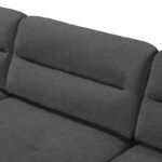 Γωνιακός καναπές δεξιά γωνία Camile  ύφασμα σε ανθρακί απόχρωση 270x174x95εκ