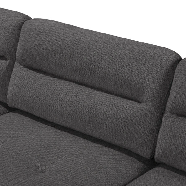 Γωνιακός καναπές δεξιά γωνία Camile  ύφασμα σε ανθρακί απόχρωση 270x174x95εκ