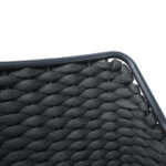 Πολυθρόνα Ortegia αλουμινίου με ανθρακί σκελετό και σχοινί 57x62x82εκ