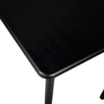 Τραπεζαρία Reforia  σετ 5τμχ mdf σε μαύρη απόχρωση με μαύρα μεταλλικά πόδια 110x60x74εκ