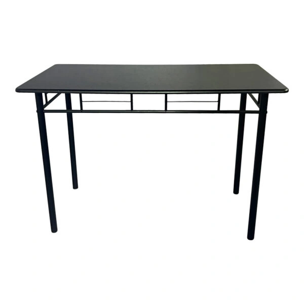 Τραπεζαρία Reforia  σετ 5τμχ mdf σε μαύρη απόχρωση με μαύρα μεταλλικά πόδια 110x60x74εκ