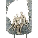 Γλυπτό Round "Familie" Πολυρεζίνη Χρυσό Πράσινο PU 14x8x32.5cm