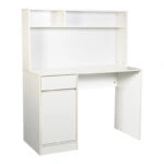 Γραφείο εργασίας Secreta  με ράφι σε λευκή απόχρωση 110x50x135εκ