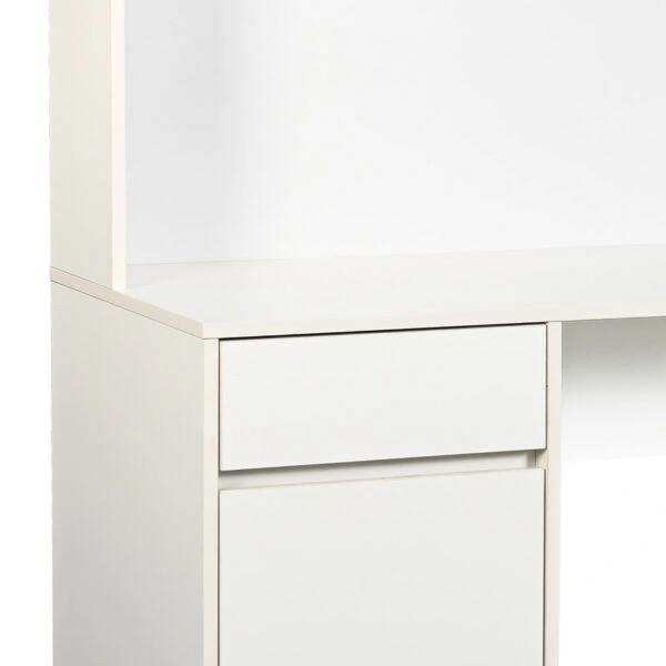 Γραφείο εργασίας Secreta  με ράφι σε λευκή απόχρωση 110x50x135εκ