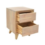 Κομοδίνο Emira  μασίφ ακακίας σε φυσική απόχρωση 40x40x54εκ