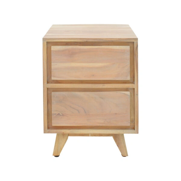 Κομοδίνο Emira  μασίφ ακακίας σε φυσική απόχρωση 40x40x54εκ