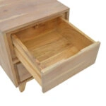 Κομοδίνο Emira  μασίφ ακακίας σε φυσική απόχρωση 40x40x54εκ