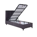 PIANO ΚΡΕΒΑΤΙ ΜΕ ΑΠΟΘΗΚ. ΧΩΡΟ (ΓΙΑ ΣΤΡΩΜΑ 90x200cm) ΓΚΡΙ 07-780 207x97x115