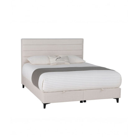 UTOPIA ΚΡΕΒΑΤΙ ΜΕ ΑΠΟΘΗΚ. ΧΩΡΟ ΚΑΙ ΣΤΡΩΜΑ WHITE SMOOTH 06-900 207x160x115