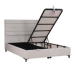 UTOPIA ΚΡΕΒΑΤΙ ΜΕ ΑΠΟΘΗΚ. ΧΩΡΟ ΚΑΙ ΣΤΡΩΜΑ WHITE SMOOTH 06-900 207x160x115