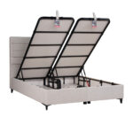 UTOPIA ΚΡΕΒΑΤΙ ΜΕ ΑΠΟΘΗΚ. ΧΩΡΟ ΚΑΙ ΣΤΡΩΜΑ WHITE SMOOTH 06-900 207x160x115