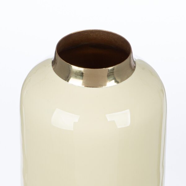 Βάζο "Roro" Μέταλλο Cream Πράσινο PU Pcs. Assorted H. 10 cm D. 85 cm