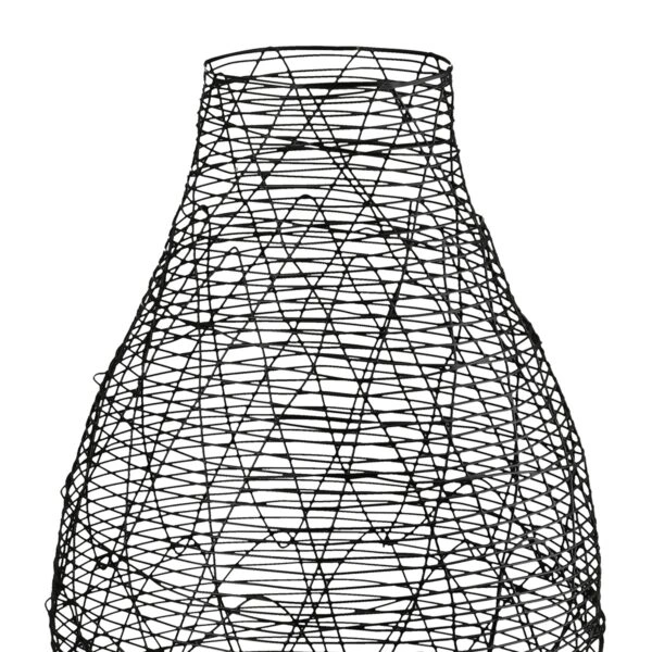 Βάζο Βολβώδες Μεταλλικό Μαύρο D17X26Cm D17X26Cm