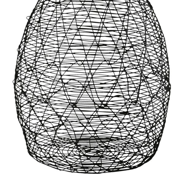 Βάζο Βολβώδες Μεταλλικό Μαύρο D17X26Cm D17X26Cm