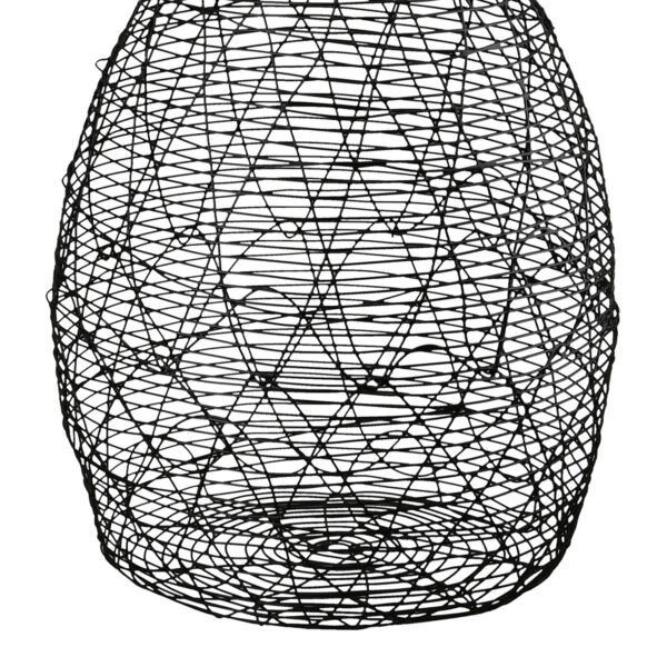 Βάζο Βολβώδες Μεταλλικό Μαύρο D22X33Cm D22X33Cm