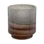 Artekko Chee Γυάλινο Διακοσμητικό Βάζο σε Γκρι και Καφέ Αποχρώσεις (19.5x19.5x22)cm