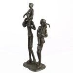 Γλυπτό "Family" Family Motif Σίδερο Brown PU 10x6x22cm
