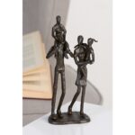 Γλυπτό "Family" Family Motif Σίδερο Brown PU 10x6x22cm